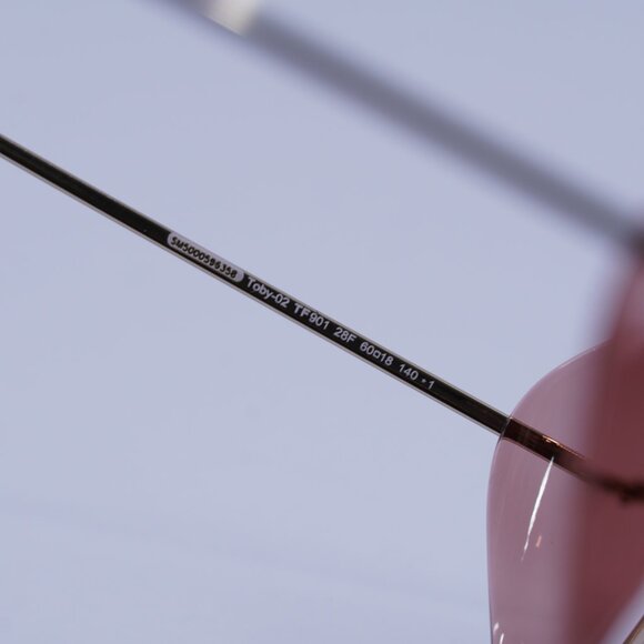 Tom Ford FT0901 28F Toby 02 Sunglasses Gold/Purple Square Frame, Brown Lenses - Picture 7 of 11